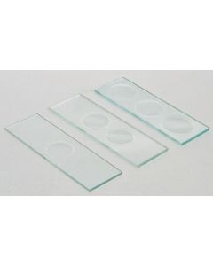 United Scientific Concavity Slides, Glass, 2 Concavities, 75mm X 25mm, Pack Of 12